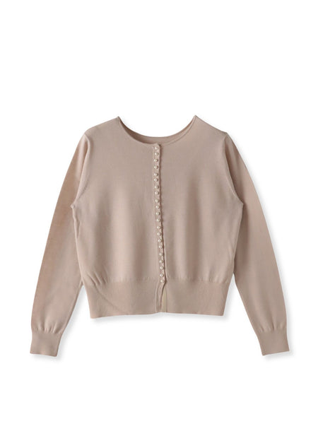 前後2wayパールボタンカーディガン