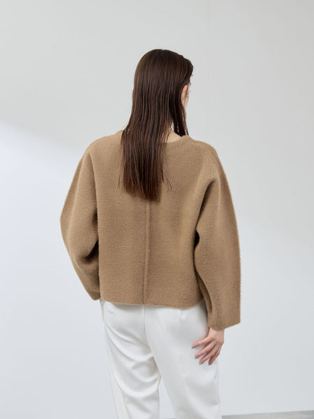 フェレットタッチWフェイスボクシーニット≪手洗い可能≫