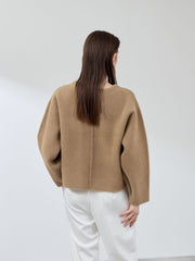 フェレットタッチWフェイスボクシーニット≪手洗い可能≫