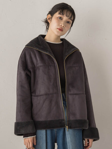 【WEB限定】フェイクムートンファーコート