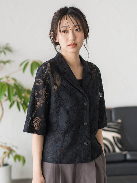 PAISLEY COTTON LACEブラウス