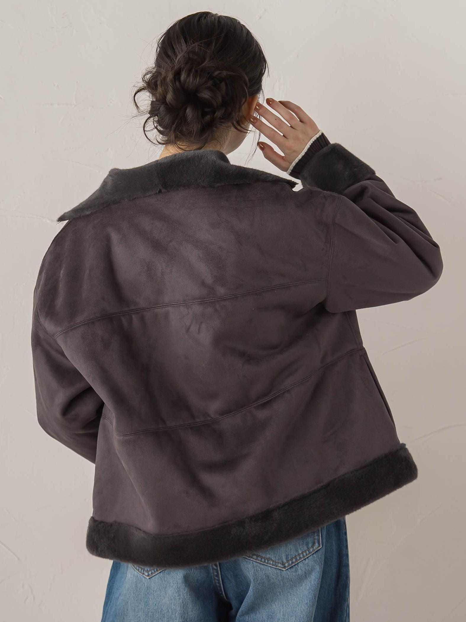 【WEB限定】フェイクムートンファーコート