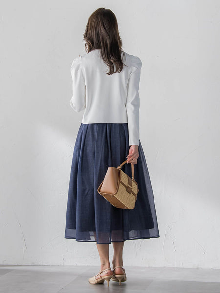 パフスリーブダブルジップブルゾン