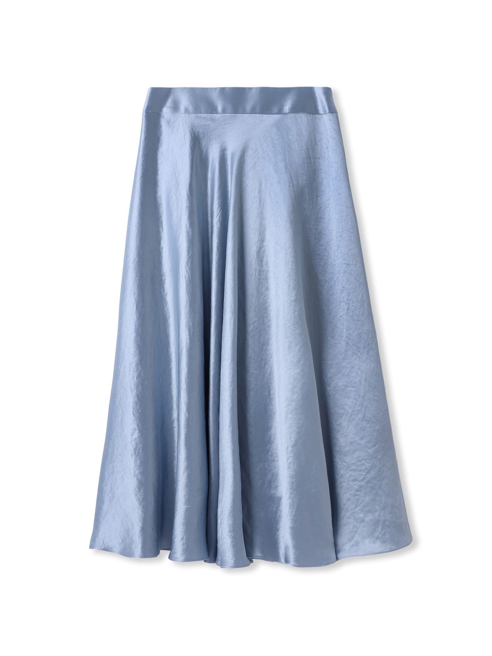 サテンフレアースカート