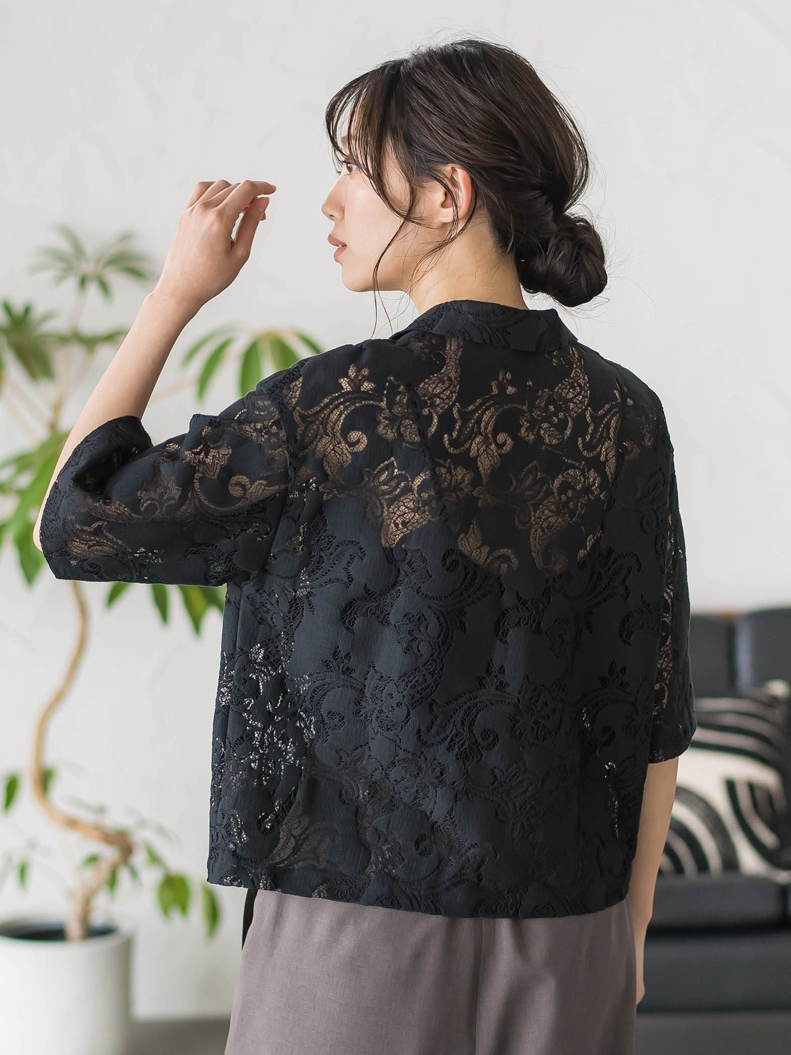 PAISLEY COTTON LACEブラウス