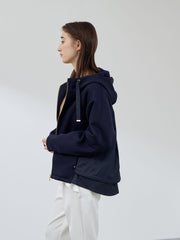 カルゼダンボール異素材切替パーカー