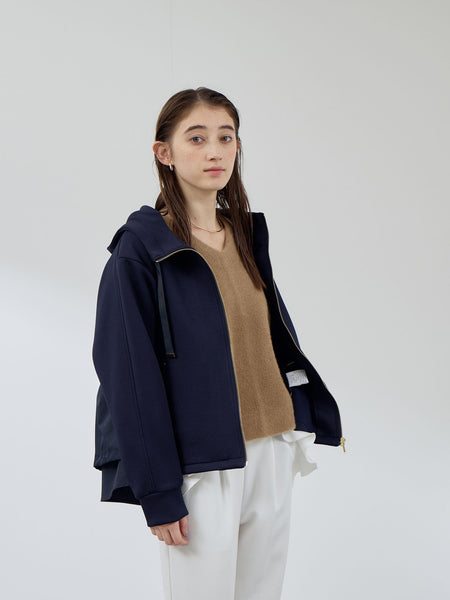 カルゼダンボール異素材切替パーカー