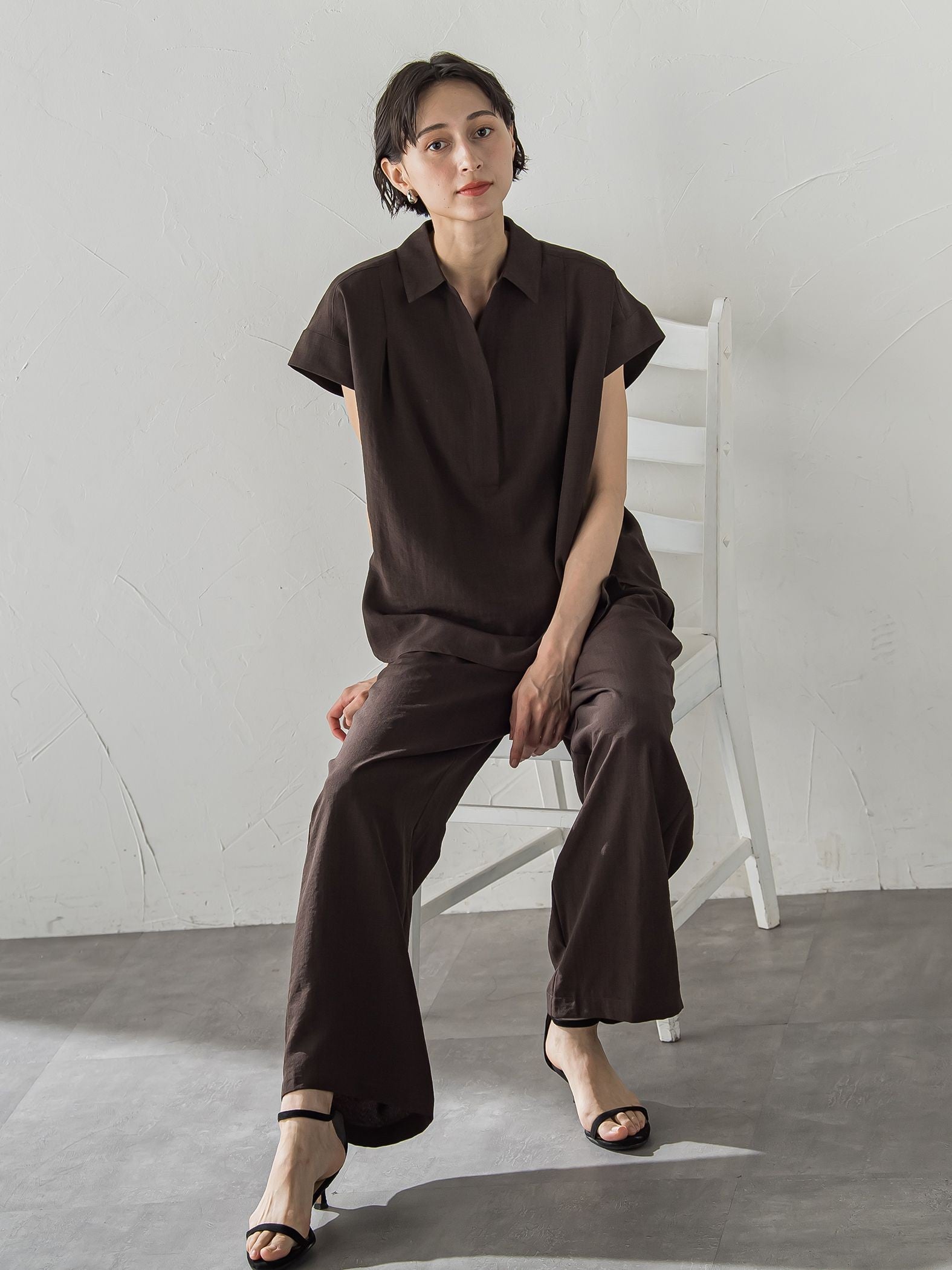 【WEB限定】ブラウス×パンツ 2点セット