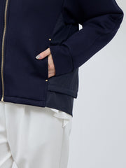 カルゼダンボール異素材切替パーカー