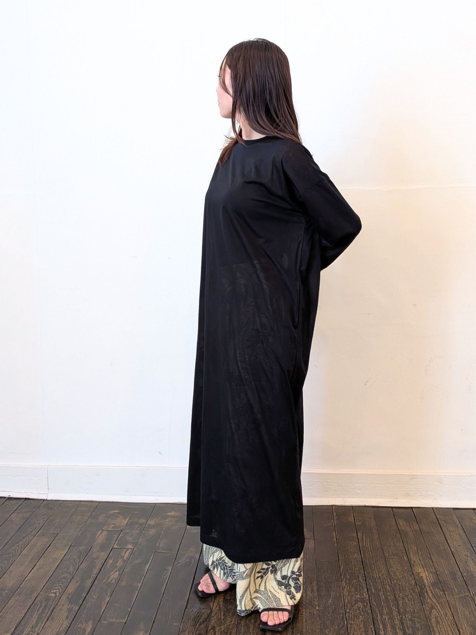 《予約販売》sheer long dress 　【日本製】