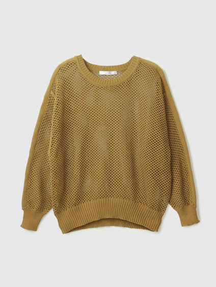 クルーネックワイドプルオーバー