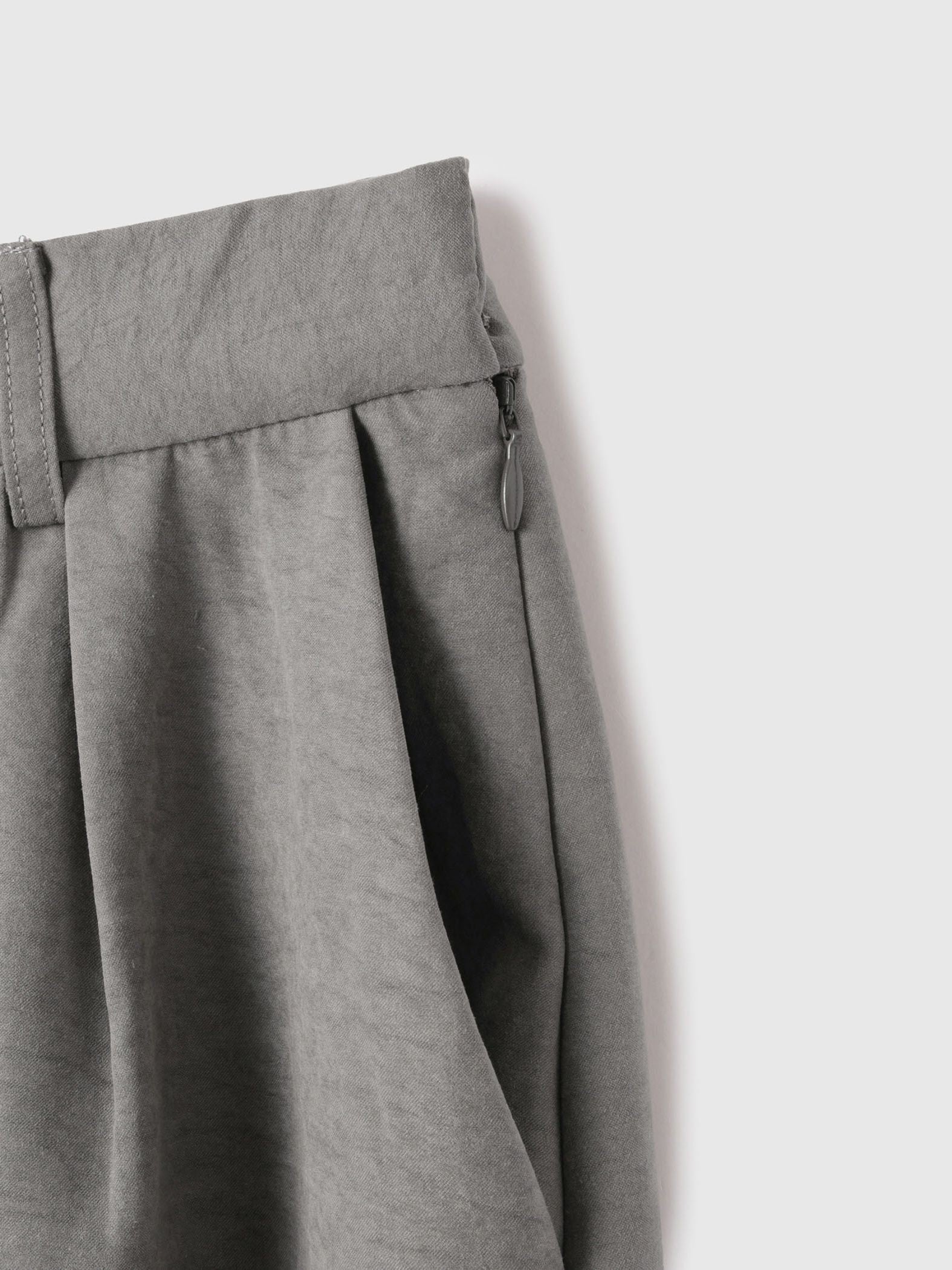 フィブリルサテンラップワイドパンツ≪洗濯機で洗える≫