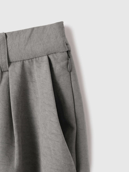 フィブリルサテンラップワイドパンツ≪洗濯機で洗える≫