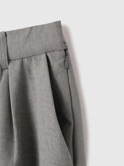 フィブリルサテンラップワイドパンツ≪洗濯機で洗える≫