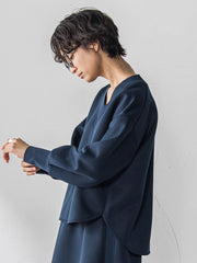 軽量ボンディングスカートセットアップ≪洗濯機で洗える≫