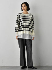 【WEB限定】”3コーデが叶う2点セット”ニット×シャツ≪手洗い可能≫