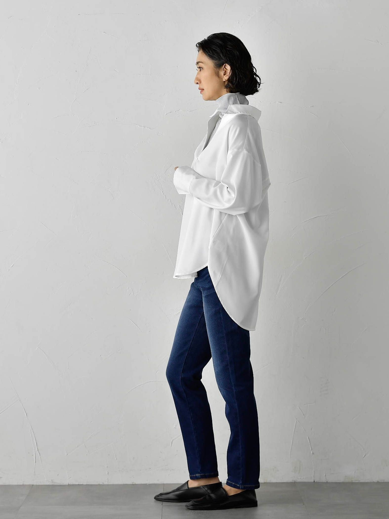 【WEB限定】”3コーデが叶う2点セット”ニット×シャツ≪手洗い可能≫