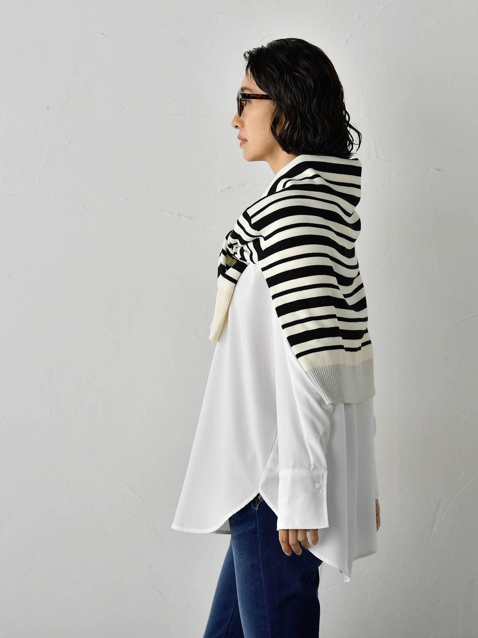 【WEB限定】”3コーデが叶う2点セット”ニット×シャツ≪手洗い可能≫