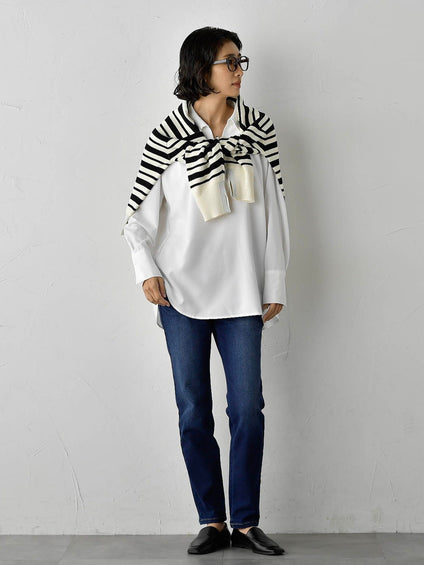 【WEB限定】”3コーデが叶う2点セット”ニット×シャツ≪手洗い可能≫