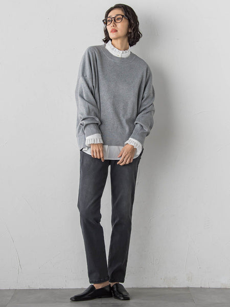 【大きいサイズ】ネックフリルブラウス