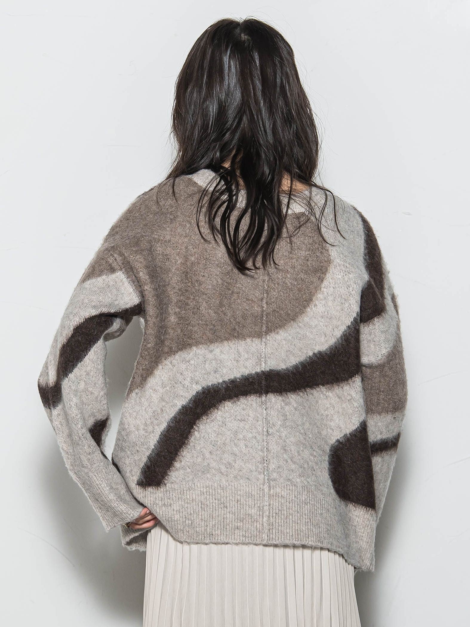 【WEB限定】マーブルニット≪手洗い可能≫