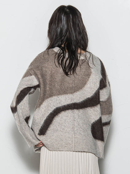 【WEB限定】マーブルニット≪手洗い可能≫