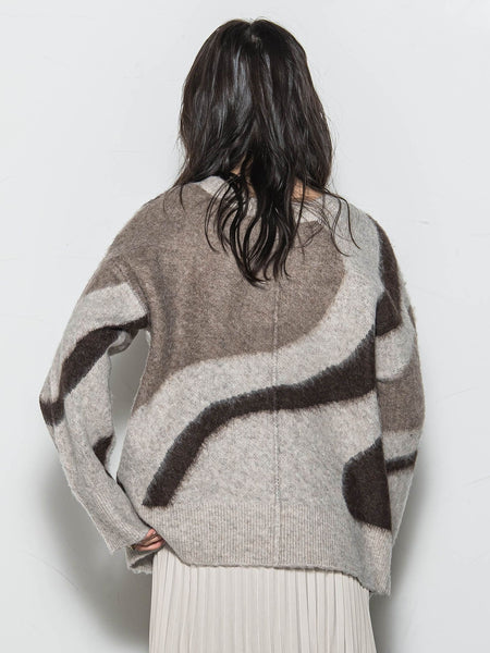 【WEB限定】マーブルニット≪手洗い可能≫