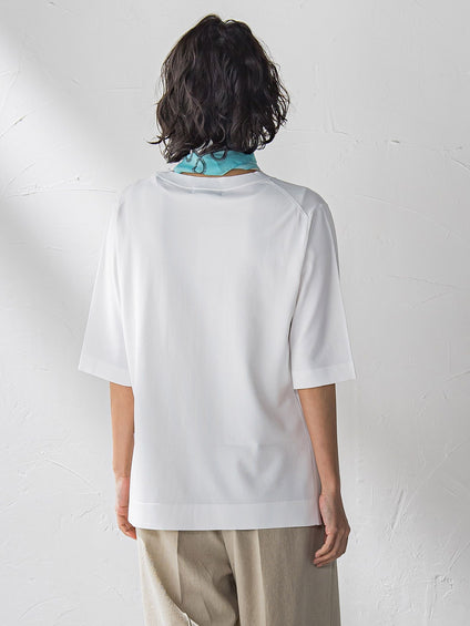Tシャツ風ニットプルオーバー≪手洗い可能≫