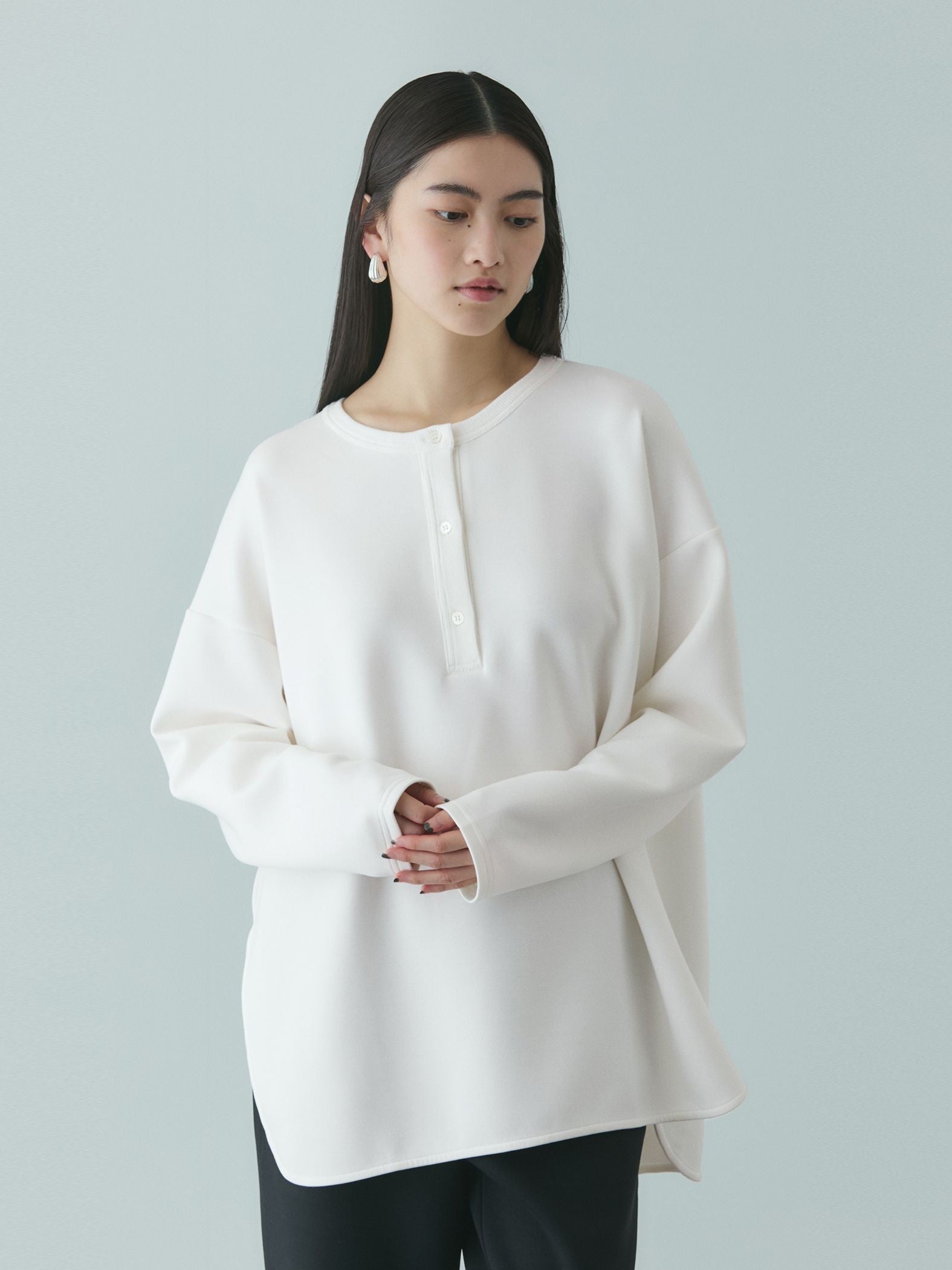 スポンディッシュオーバーサイズプルオーバー≪手洗い可能≫