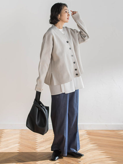 セルロースデニムワイドパンツ