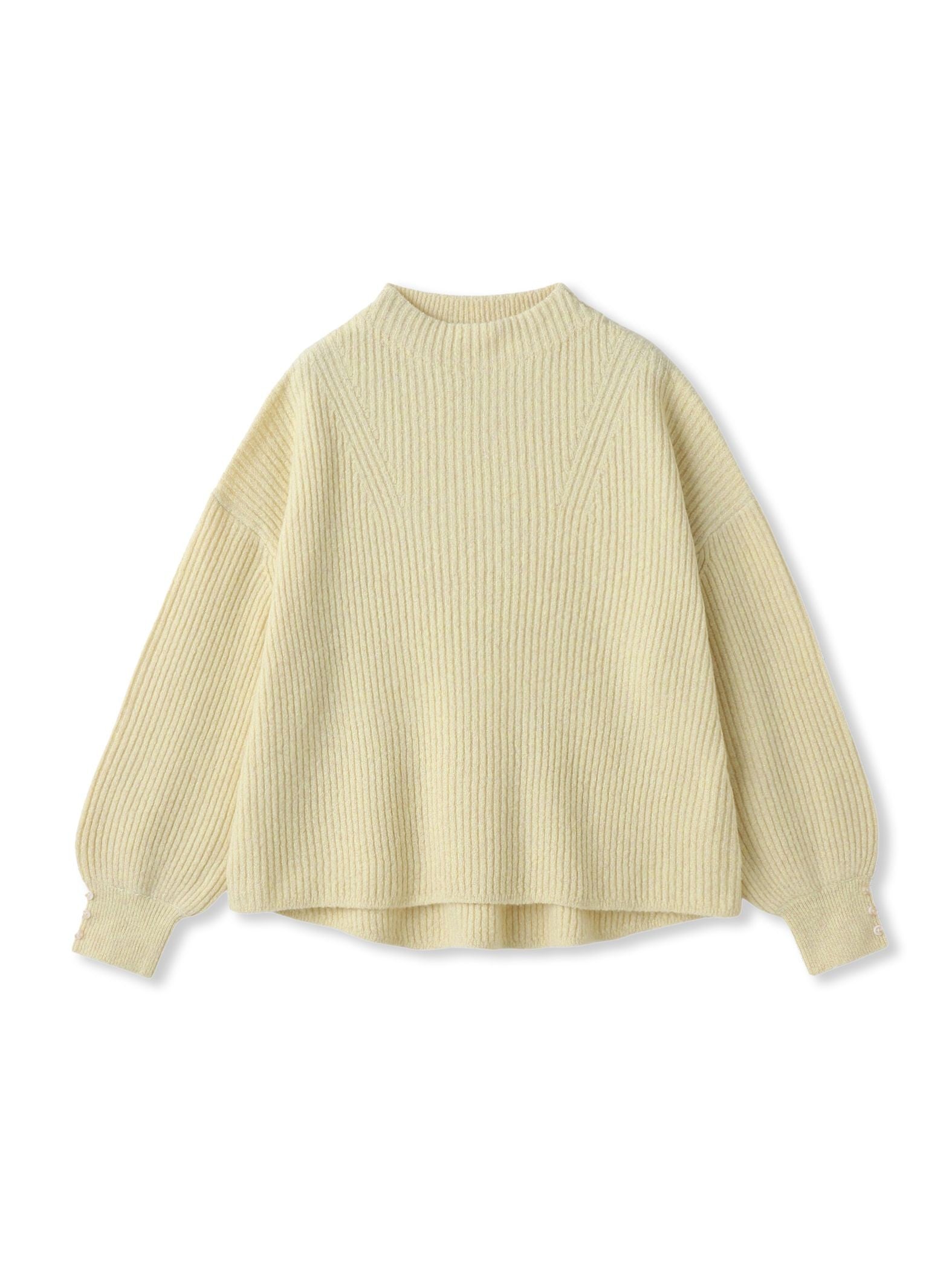 ラメリブボトルネックニット≪手洗い可能≫