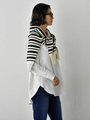 【WEB限定】”3コーデが叶う2点セット”ニット×シャツ≪手洗い可能≫