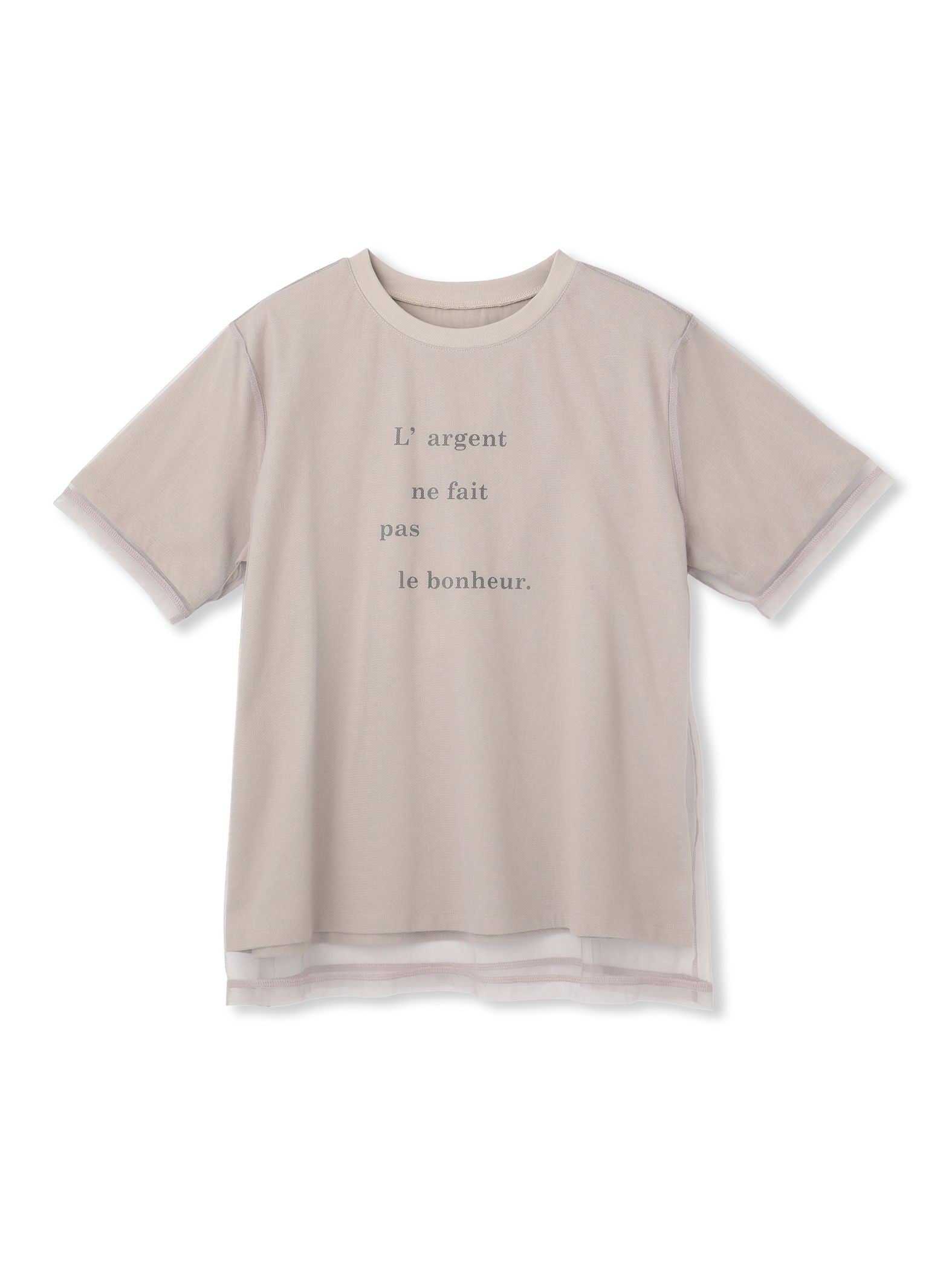 【WEB限定】チュールレイヤードロゴカットソー≪手洗い可能≫