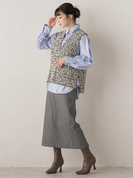 ボリュームスリーブシャツ≪洗濯機で洗える≫