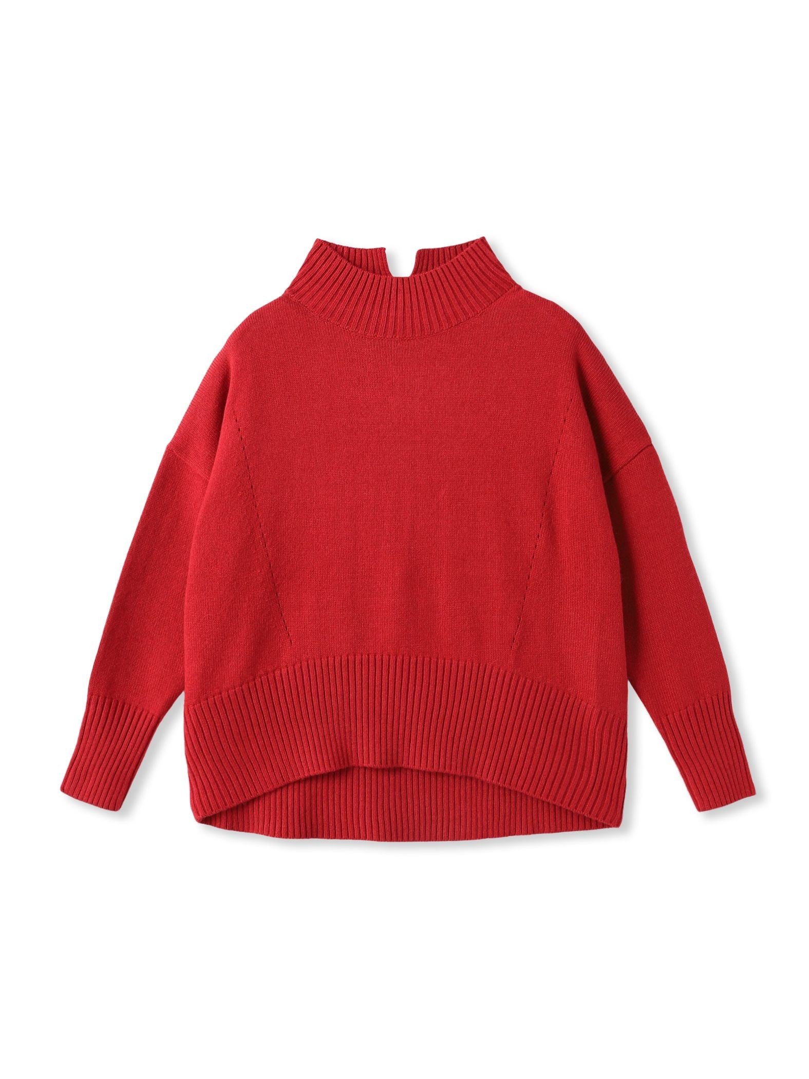 ハイネックシンプルニット≪手洗い可能≫