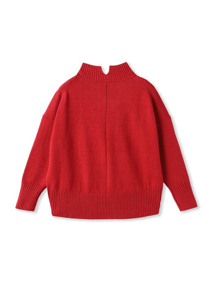 ハイネックシンプルニット≪手洗い可能≫