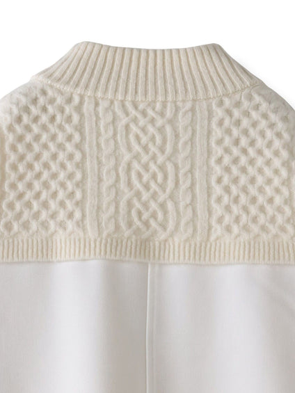 【大きいサイズ】ハミルトンケーブル切り替えニット