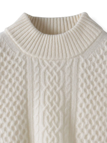 【大きいサイズ】ハミルトンケーブル切り替えニット