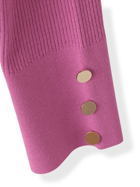 シャーリングスリーブニット