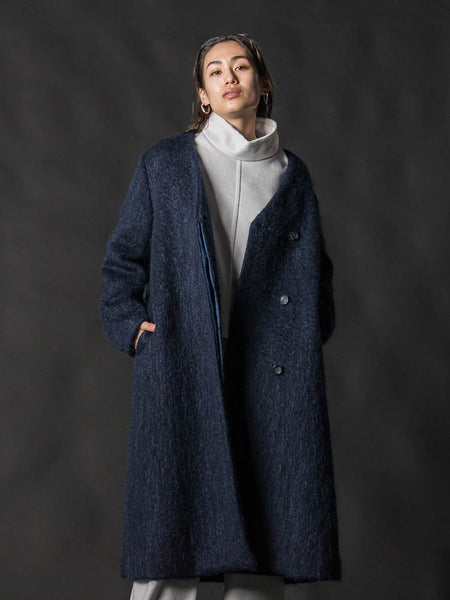 【deluxee'm】ループシャギーアシンメトリーベルトコート