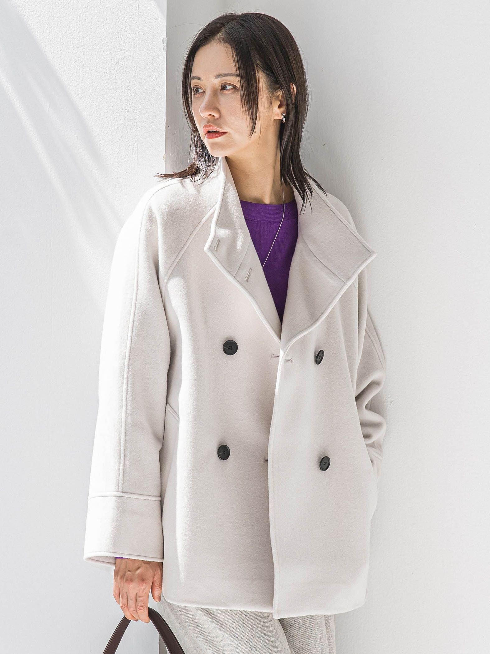 プレミアムウールカシミヤショートコート