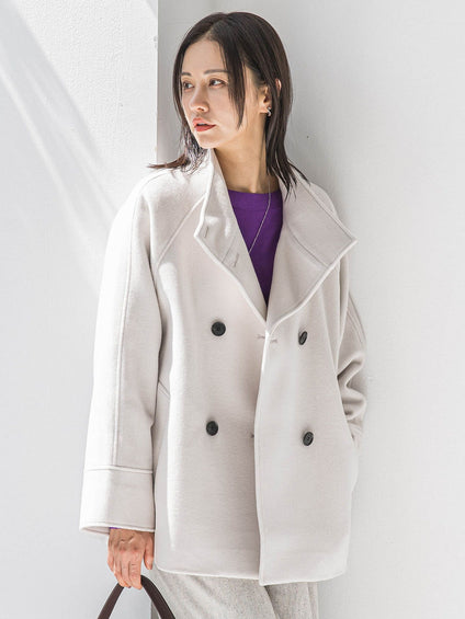 プレミアムウールカシミヤショートコート