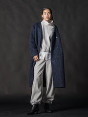 【deluxee'm】ループシャギーアシンメトリーベルトコート