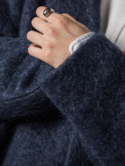 【deluxee'm】ループシャギーアシンメトリーベルトコート