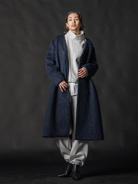 【deluxee'm】ループシャギーアシンメトリーベルトコート