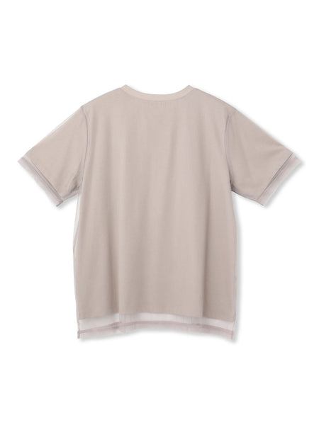 【WEB限定】チュールレイヤードロゴカットソー≪手洗い可能≫