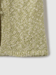 ＜陰影で魅せる＞ツイード風MIXスラブポロカーデ