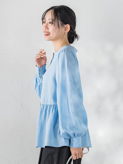 2WAYシアーペプラムシャツ