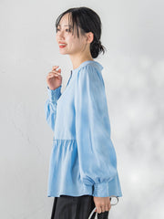 2WAYシアーペプラムシャツ