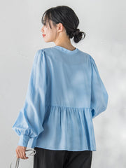 2WAYシアーペプラムシャツ